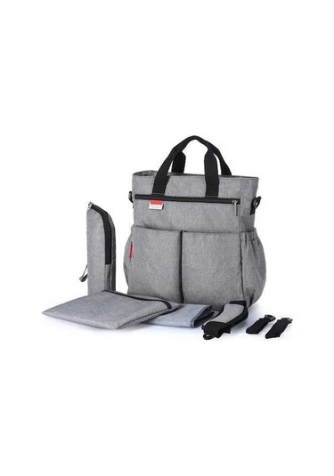 Novahub Moveevo Geniş Kapasiteli Anne Çantası - Bebek Bezi, Emzirme Ve Seyahat İçin Omuz/el Çantası Gri Gri
