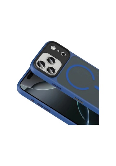 Lopard  İphone Uyumlu 17 Pro Max Kılıf Mat Arka Yüzey Wireless Şarj Özellikli Flet Magsafe Kapak