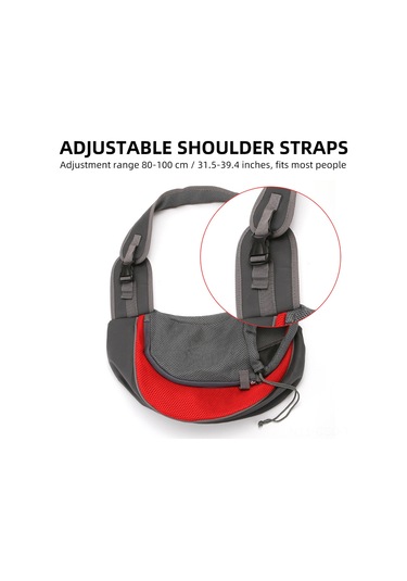 Samdoo Küçük Evcil Hayvanlar İçin透气 Kolluk Çantası - Kedi Köpek Taşıma Çantası, Ayarlanabilir Askı, Güvenli Kilitli - Kırmızı, S Boyutu 3 Kg'a Kadar