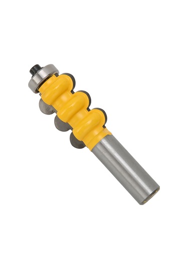 Ximistore9 1/2 İnç Dairesel Saplı Karbür Malzeme Üçlü Boncuklu Router Ucu - Ahşap, Mdf Ve Yumuşak Malzemeler İçin Kesim Aracı