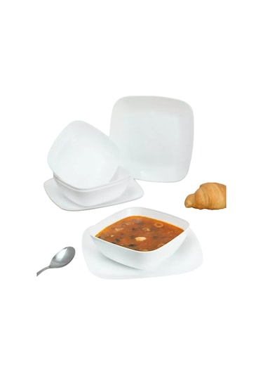 Al' Ternatıva Plastik Tabak Seti 8 Adet. 330755126 Beyaz