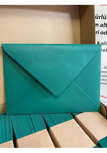 Renkli Zarf Yeşil Renk 13 X 18 100 Adet