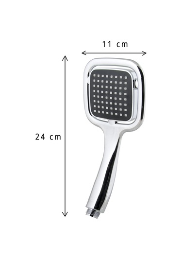 Qianfan Duş Seti Kare Siyah Tepe Duş Takımı Mono Masaj Etkili Su Krom