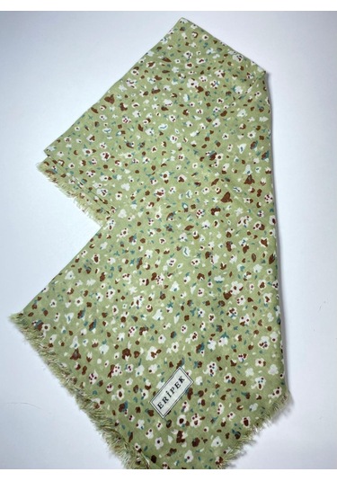 Saçaklı Pamuk Tülbent - 05504 - 95 X 95 / Çimen Yeşili -08 Çimen Yeşili -08