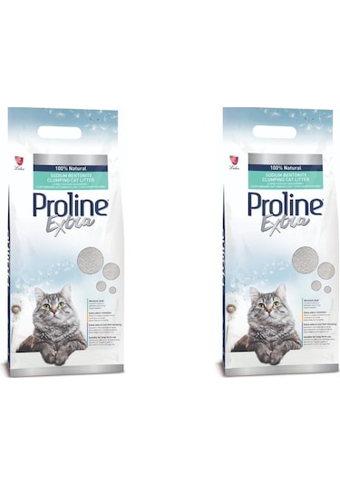 Proline Extra Sodium Bentonite İnce Topaklaşan Bentonit Kedi Kumu 2 x 10 L