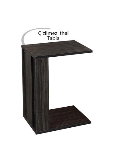 Single C Yan Servis Sehpa Amazonas / Tekerlekli Laptop Sehpası