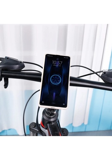 Tysm Joyjadehub Bisiklet Gidon Mavi Telefon Standı Motosiklet 1pc Abs Materyal, Kırmızı Ve Mavi Renkler 1pc