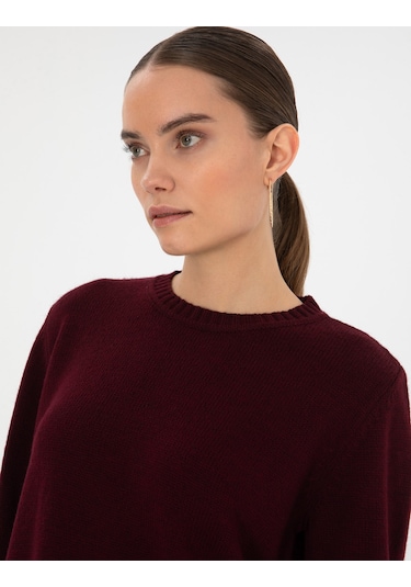 Pierre Cardin Kadın Vişne Kazak /triko 50316310-vr223 Vişne