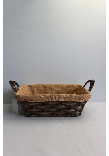 Clk Dıkdörtgen Kumaslı Hasır Sepet 24 25 8,5 1045 Beyaz