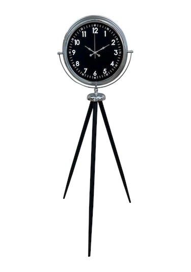 Plentiful Prestige Krom Tripod Ayaklı Saat Siyah