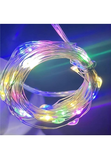 Çok Renkli 1/2/3/5/10/20/30m Led Dize Işıklar Pil Bakır Tel Çelenk Lamba Açık Su Geçirmez Peri Aydınlatma Noel Düğün Parti Dekoru İçin 30m Çok Renkli