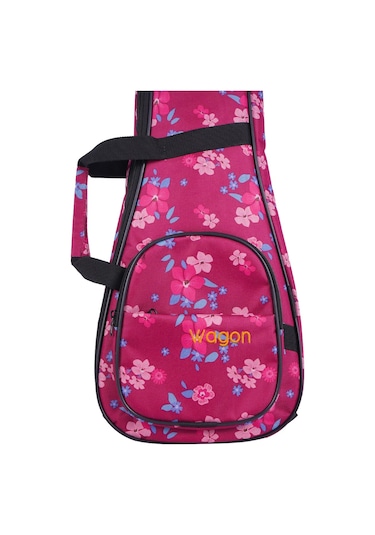Wagon 04 Serisi Tenor Ukulele Çantası - Hibiscus Pembe