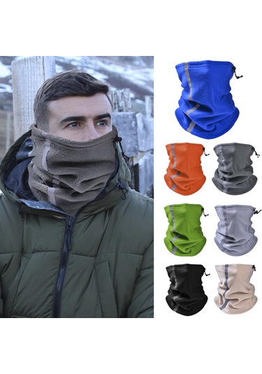 Wezone Polar Fleece Boyunluk: Kış Sporları İçin Ayarlanabilir, Reflektif Yüz Koruma Ve Sıcak Tutma Özellikli Koyu Gri