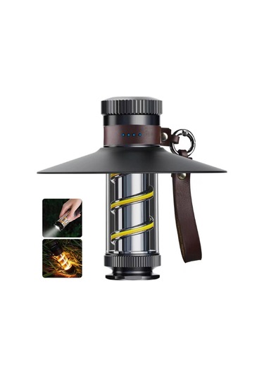 Jeehugo Usb Şarjlı Ipx5 Su Geçirmez Kamp Feneri - 4 Aydınlatma Modu, Sürekli Parlaklık Ayarlama Ve 2000mah Uzun Kullanim Süresi İle Dış Mekan Işığı Siyah