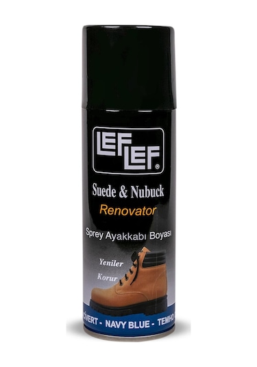 Bağcık + Nuri Leflef Süet Nubuk Ayakkabı Sprey Bakım Boyası 200 Ml Set 001