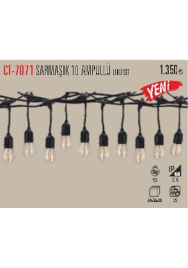 Ct-7071 Sarmaşık 10 Ampullü Ledli Set