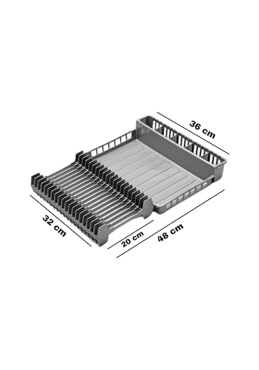 Tezgah Üstü Katlanır Bulaşıklık - Tabaklık - Kurutmalık Bulaşık Düzenleyicisi