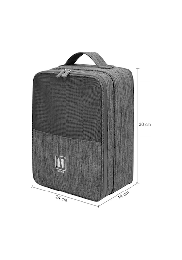 Neevoyu Seyahat Ayakkabı Depolama Çantası Su Geçirmez Organizatör 3 Çift Ayakkabı Taşıyabilir Siyah Spor Ayakkabı Çantası Siyah