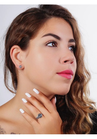 Lucente Hayat Ağacı Gümüş 925 Zirkon Taşlı Küpe 243411715 Gümüş