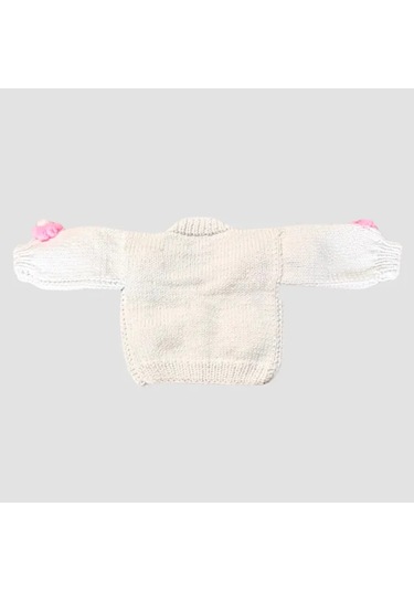 Uretti - Gülnur 2184 - El Örgüsü Çiçek Motifli Çoraplı Kız Çocuk Hırka 4 Yaş - Beyaz Beyaz Uretti - Gülnur 2184 - El Örgüsü Çiçek Motifli Çoraplı Kız Çocuk Hırka 4 Yaş - Beyaz Beyaz