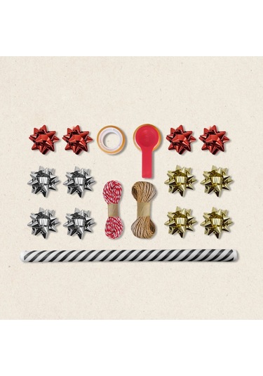 Siyah Verev Beyaz Ambalaj Kağıdı Seti 10 Rulo Kağıt 70x100 Cm