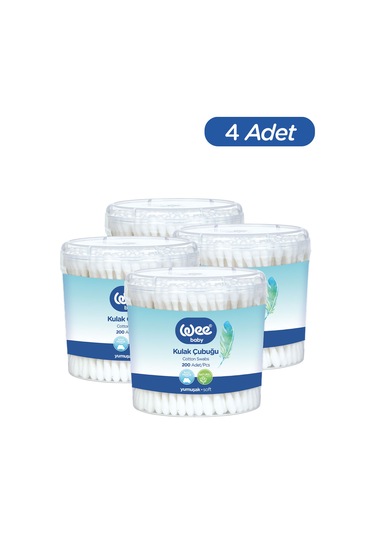 Wee Baby 200'lü Bebek Kulak Çubuğu (200x4 800 Adet)