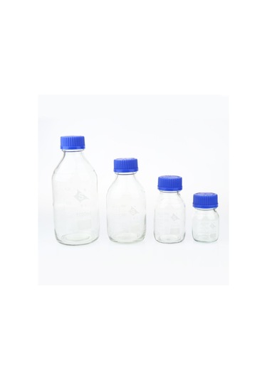 Suntek Ölçekli Çizgi Vidalı Kapaklı Mezun Yuvarlak Cam 100ml