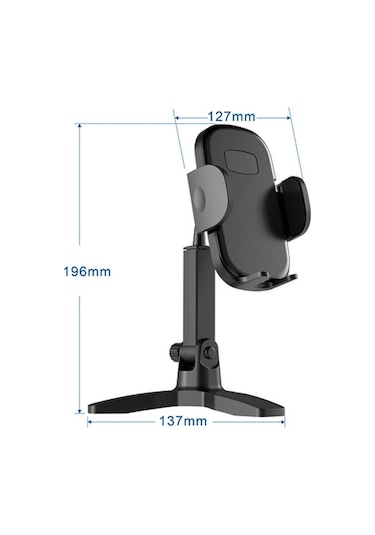 Dumles Masaüstü Telefon Standı 360 Derece Dönebilen Başlıklı Ayaklı Telefon Tripodu