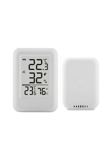 Vkemall Ts - Ft0403 İç Ve Dış Mekan Termohigrometresi, Bire Bir Kablosuz Dijital Ekranlı Ev Serası