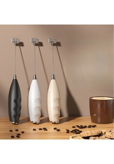 Fochsia 1 Adet Mini Süt Karıştırıcı El Köpük Makinesi, Latte Karıştırma Kahve Köpüğü Matcha Sıcak Çikolata Çırpıcı, Kaki