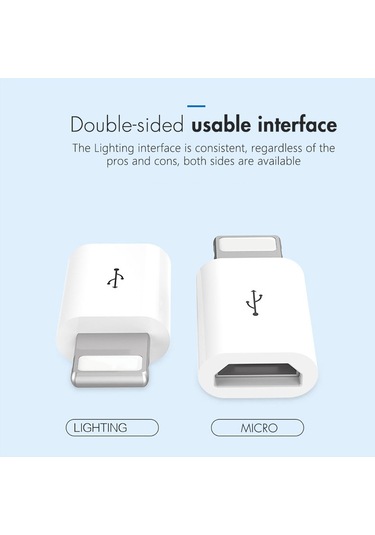 Otg Micro Usb To Iphone Lightining Çevirici Dönüştürücü Adaptör