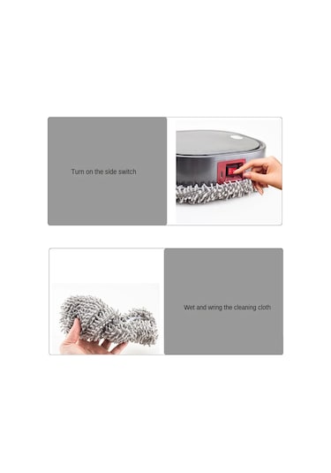 2024 Yeni 3 İn 1 Kuru Ve Islak Süpürme Ve Paspas Robotlu Süpürge Şarj Gray Gri