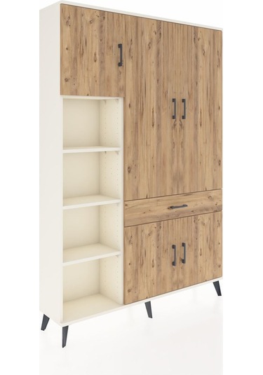 Arges Dolap 8 Raflı Tek Çekmeceli 5 Kapaklı 132x30x195 Aytaşı-çam/çam Atlas Çam/atlas Çam Arges Dolap 8 Raflı Tek Çekmeceli 5 Kapaklı 132x30x195 Aytaşı-çam/çam Atlas Çam/atlas Çam