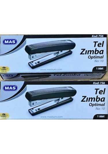 2 Adet Mas 756 No 10 Siyah Zımba Makinası