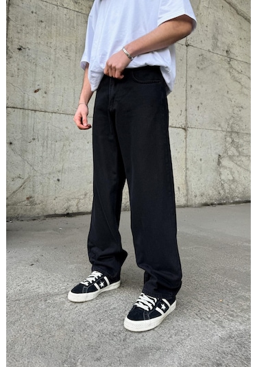 Flaw Basic Yıkamalı Regular Jean Siyah Siyah