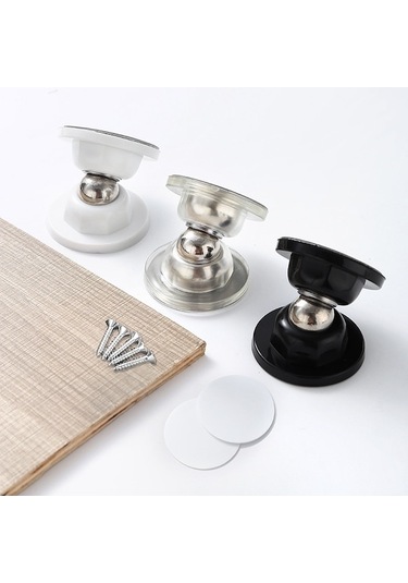 Rogfer Delme Yok Silikon Ev Güçlü Manyetik Sessiz Çarpışma Önleyici Kapı Durdurucu Siyah