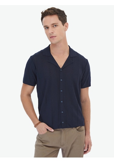 Lacivert Regular Fit Casual Gömlek Lacivert
