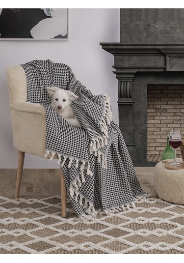 Battaniye Pamuk Piramid 180x200 Cm Siyah