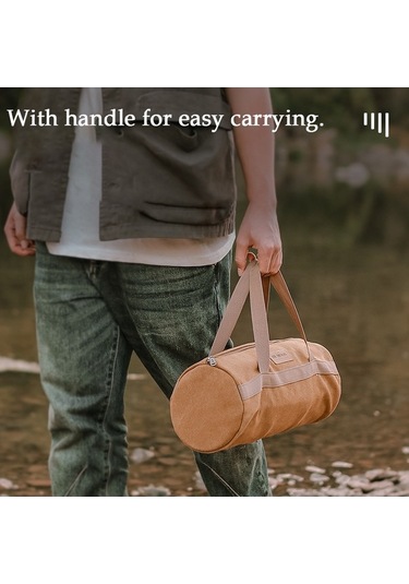 Pazly Kamp Çadırı Çivisi Ve Çekiç Saklama Çantası - Portatif Haki Kumaş Organizatör Haki