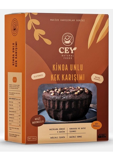 Cey Kinoa Unlu Kek Karışımı 265gr