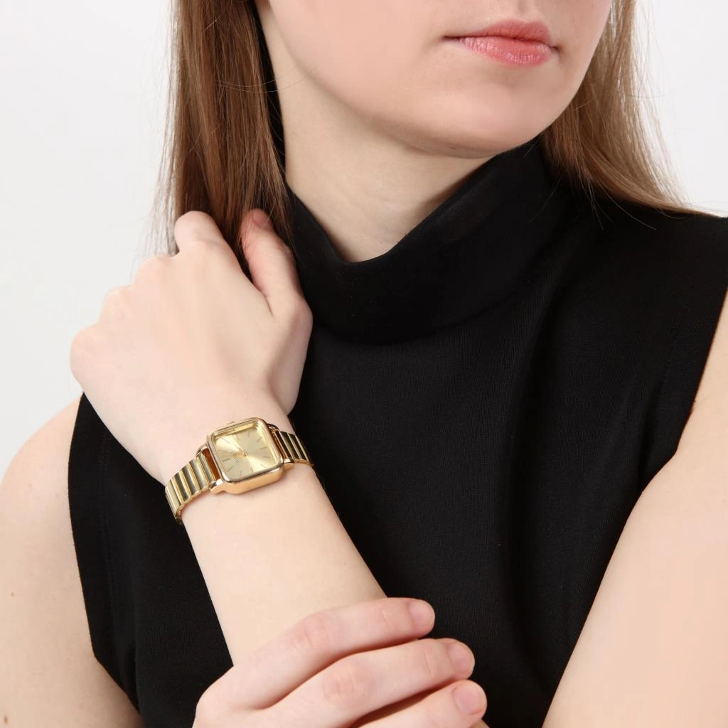 Minimal Kare Altın Kadın Kol Saati Altın