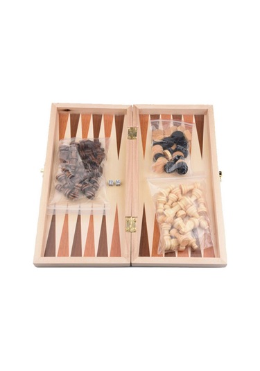 Ruicoo Ahşap 3'ü 1 Arada Satranç, Dam Ve Gomoku Oyun Seti - Katlanabilir Ve Taşınabilir