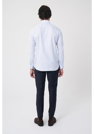 Bisse Erkek Uzun Kollu Mavi Desenli Regular Fit Gömlek Gmczg252054 C35 Mavi