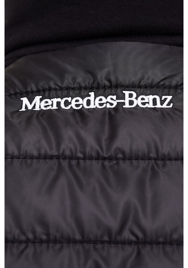 Uniprom Şişme Yelek Mercedes Logolu Ray Desen Siyah Erkek