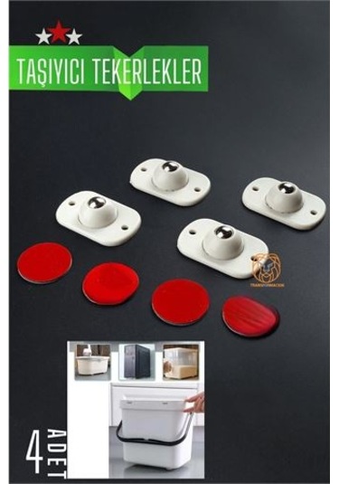 Modacar Bilyeli Mini Taşıyıcı Tekerlek Seti 360d Yapışkanlı