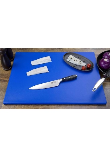 2'li Türkay 60x40x2 Cm Polietilen Kesme Tahtası Kesim Levhası Mavi 4757