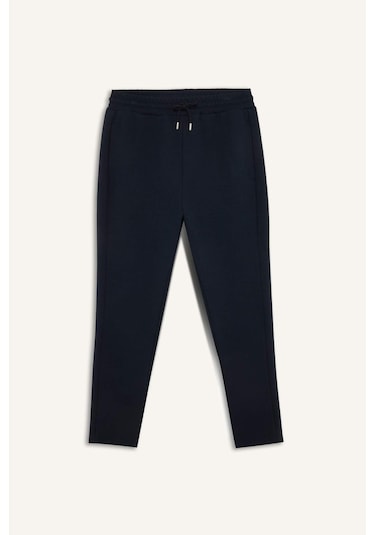 DeFacto Eşofman Altı Twill Slim Fit Dar Kesim Beli Bağcıklı Cepli Düz Paça D9708AX24AUNV82