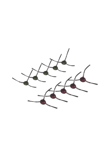 Unimarket Deebot Ozmo 950 Robot Süpürge Yan Fırça 10 Adet Yedek Parça Red 1 Adet Süpürge Yedek Parçaları