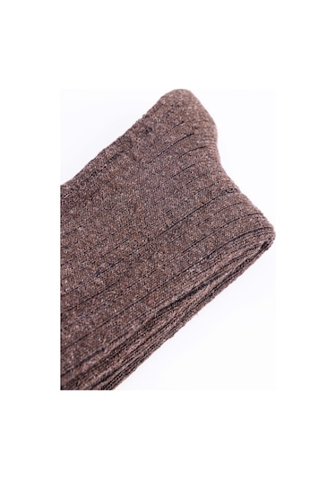 Tudors Kalın Kahverengi Kışlık Çorap-28802 - Erkek Kahverengi