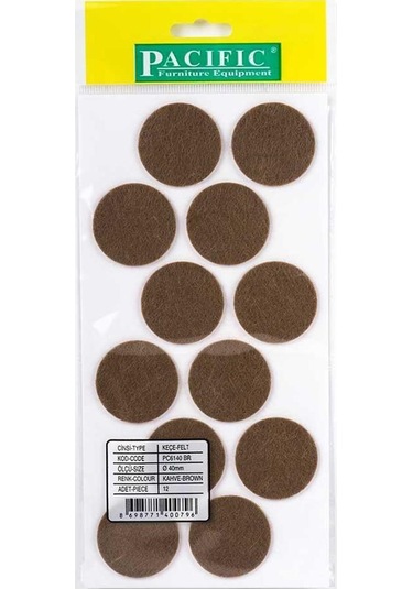 5 Adet Pacific Zemin Koruyucu Yapışkan Yuvarlak Keçe 40 mm